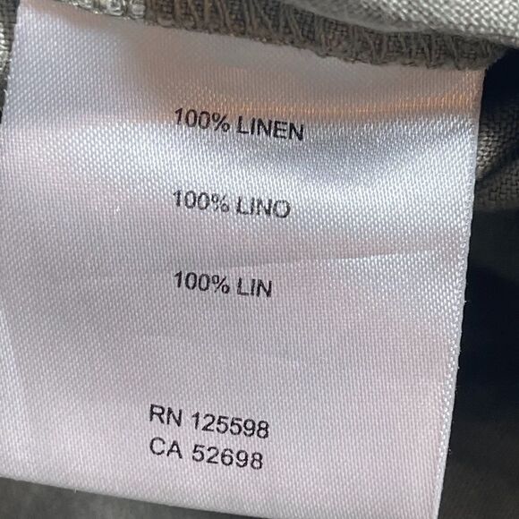 Ellen Tracy Army Green Linen Jogger Pants Sz L - Picture 4 of 8